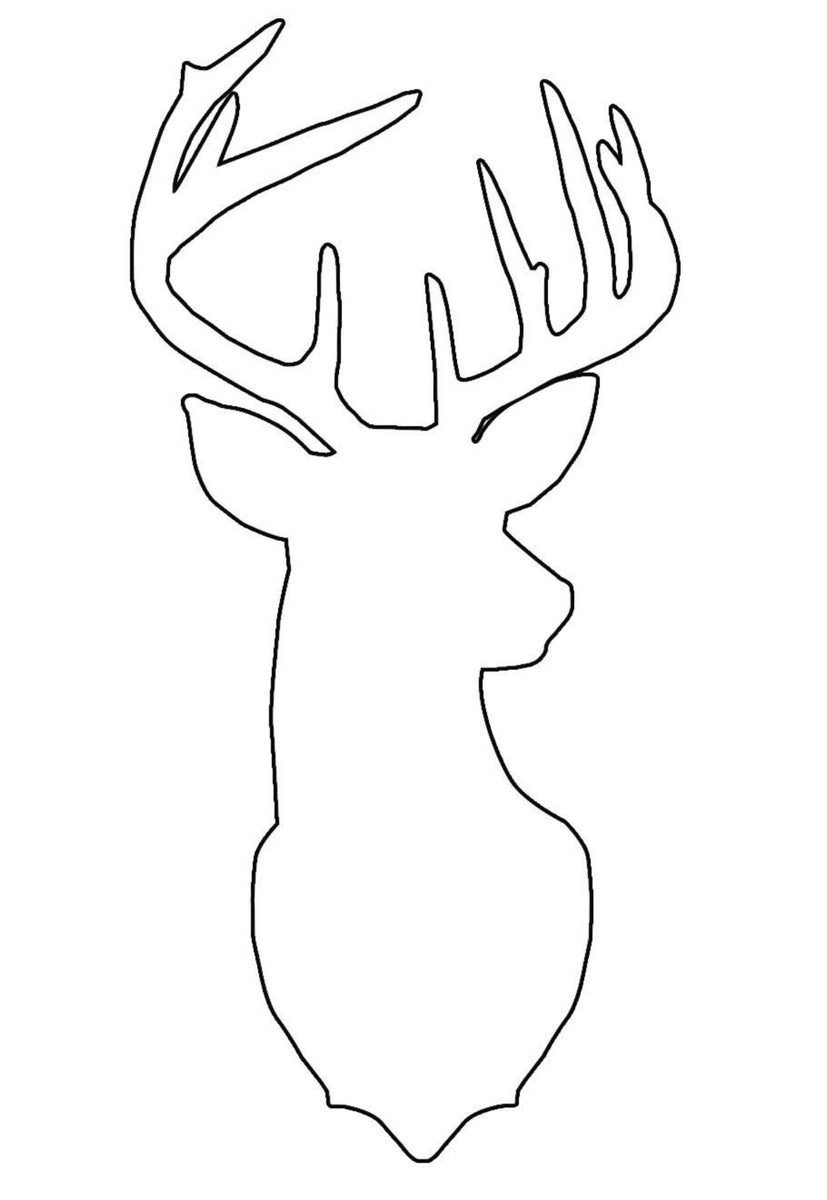 Printable Deer Head Outline printable-deer-head-outline