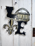 Painted - Louisiana Love with Fleur De Lis and Dome