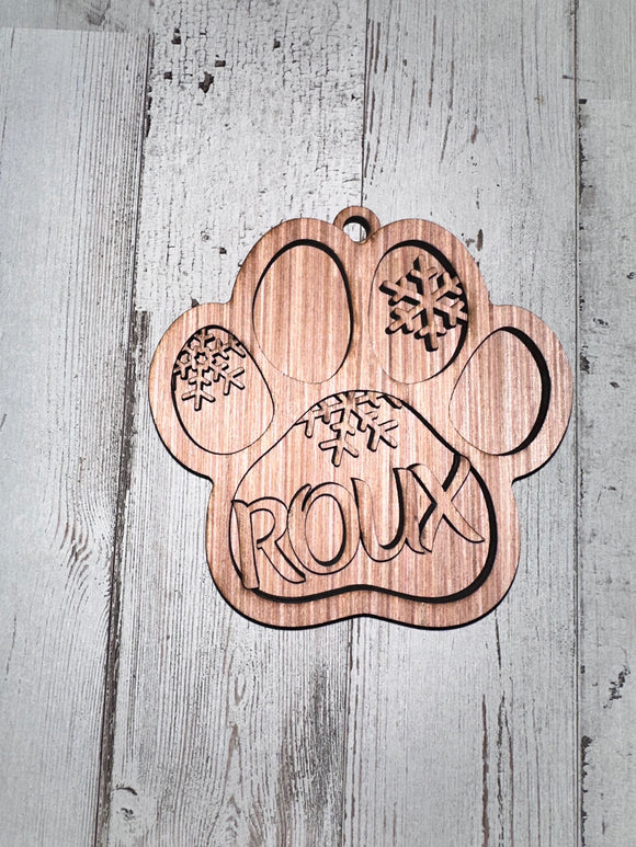 Dog Paw Ornament