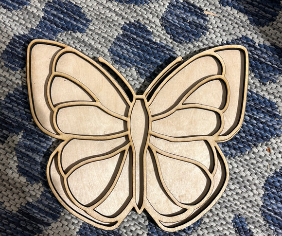3d mosaic frame Butterfly