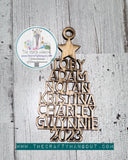 Christmas Tree Family Name Ornament