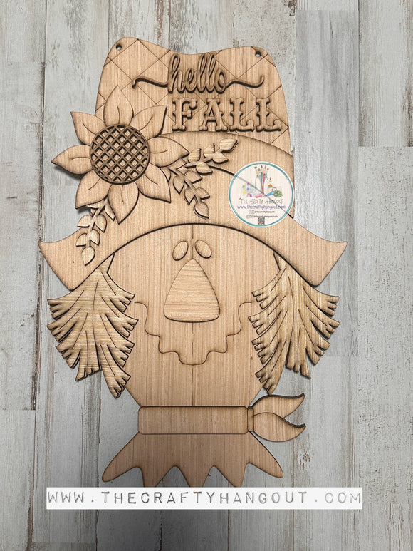 Hello Fall Scarecrow Door Hanger TSM