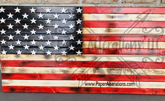 Rustic American Flag