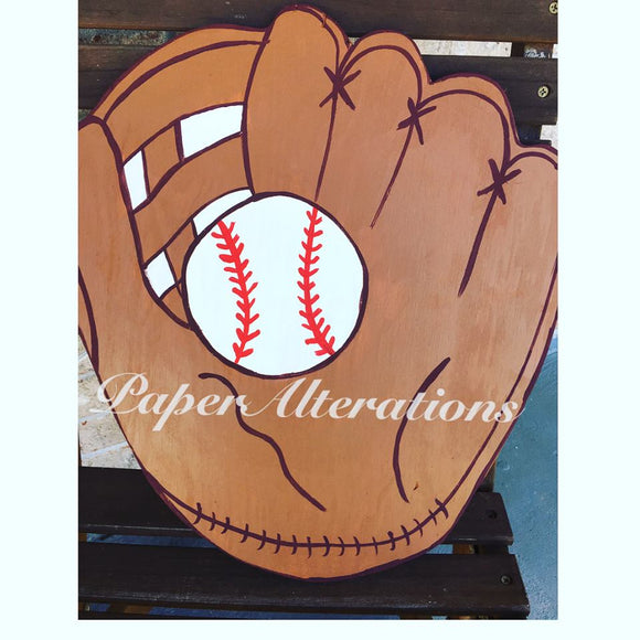 Painted - Baseball Glove & Ball