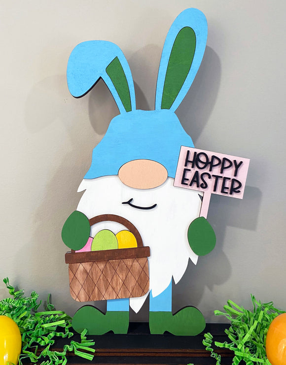 Painted - Gnome Easter Bunny Boy Shelf Sitter