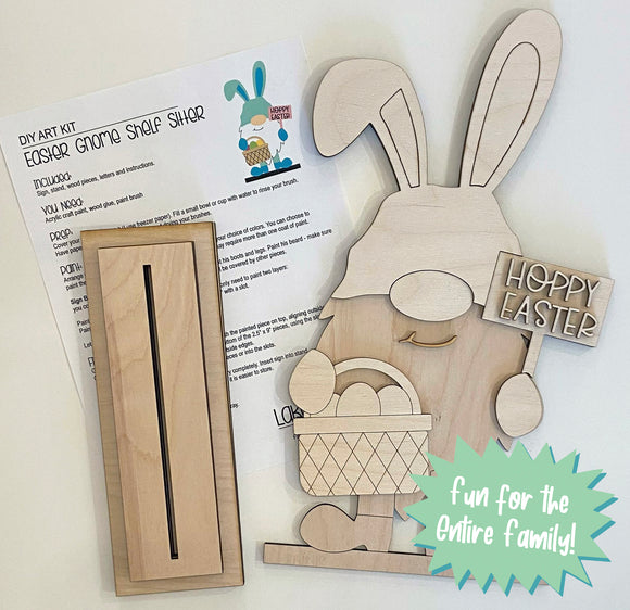 Blank - Gnome Easter Bunny Boy Shelf Sitter