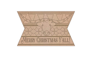 Blank - Christmas Steer