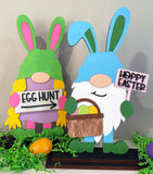 Painted - Gnome Easter Bunny Boy Shelf Sitter