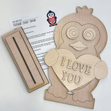 Blank - Valentines Penguin Shelf Sitter