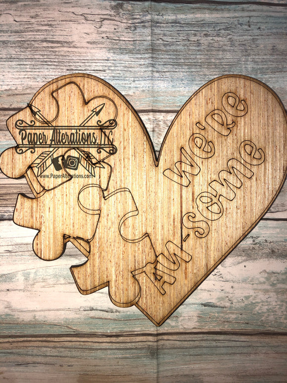 Blank - We’re Au-some Puzzle Heart