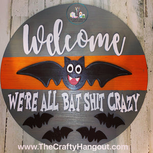 Painted - Bat 💩 Crazy Round