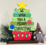 Blank - We wish you a Merry Christmas Tree Shelf Sitter