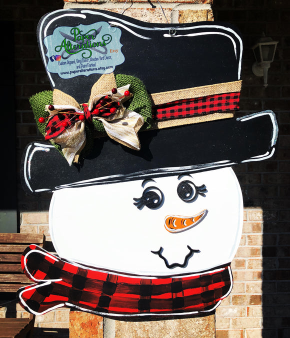 Painted - Snowman Head 3D