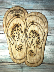 Blank - Seahorse Flip Flops