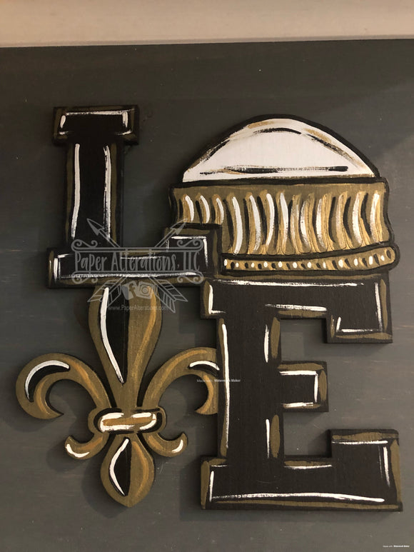 Painted - Love Fleur De Lis with Dome