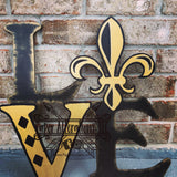 Painted - LOVE Fleur de Lis