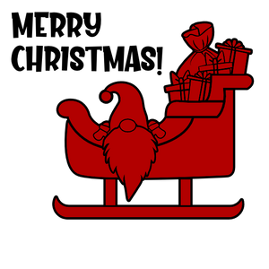 Blank - Gnome in Santa’s sleigh