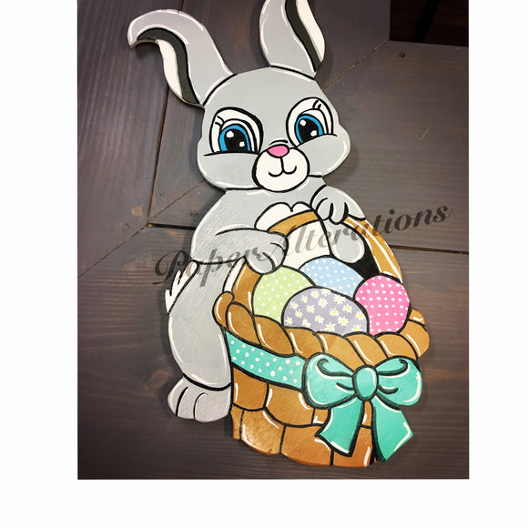 Painted - Easter Bunny with Basket