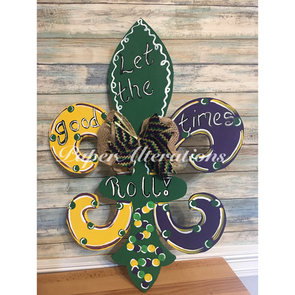 Painted - Mardi Gras Fleur De Lis