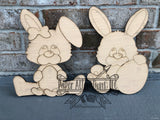 Painted - Boy Bunny with Large Egg