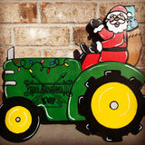 Painted - Santa on a tractor