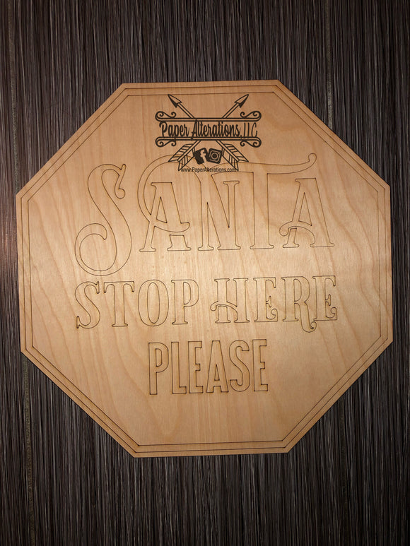 Blank - Santa Stop Sign