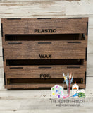 Painted- Wooden Clear storage bag container