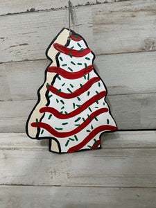 Painted - Christmas Tree Cake