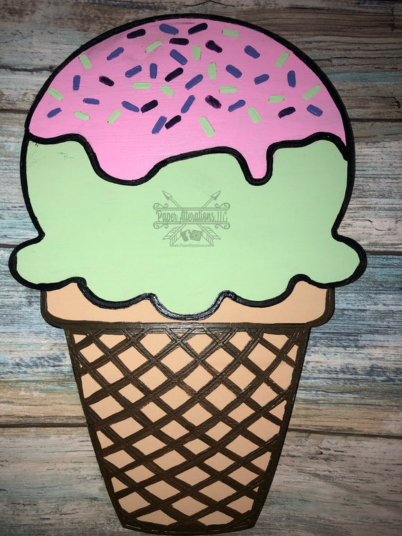 Painted - Ice Cream Cone