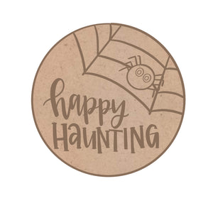 Blank - Happy Haunting Spider Web Round