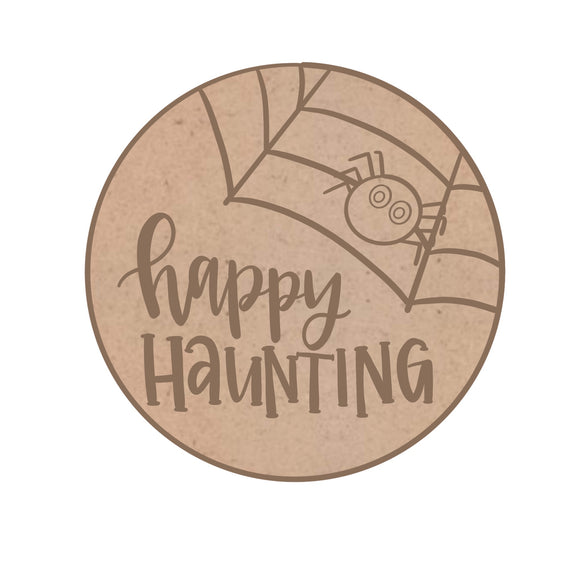 Blank - Happy Haunting Spider Web Round