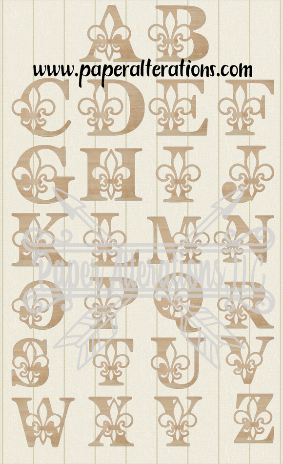 Blank - Fleur de Lis Monogram