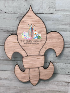 Blank - Fleur de lis whimsical