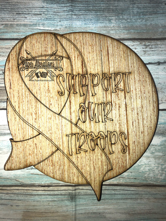 Blank - Support Our Troops awareness ribbon