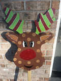 Painted - Reindeer Head 1