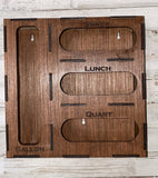 Painted- Wooden Clear storage bag container