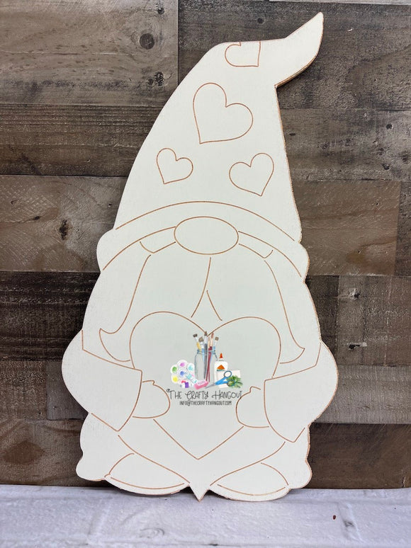 Blank - Valentine Gnome male holding heart