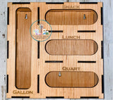 Unpainted - Wooden Clear storage bag container