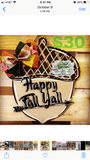 Painted - Happy Fall Ya'll Acorn 3D